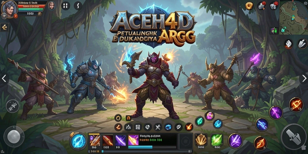 Screenshot gameplay ACEH4D menunjukkan aksi pertarungan yang intens.