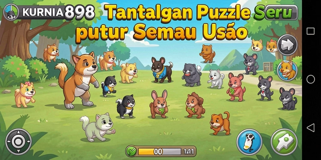 Tampilan gameplay seru KURNIA898 dengan tantangan Puzzle menarik.