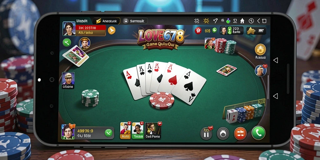 Screenshot utama LOVE678 menampilkan gameplay seru QiuQiu.