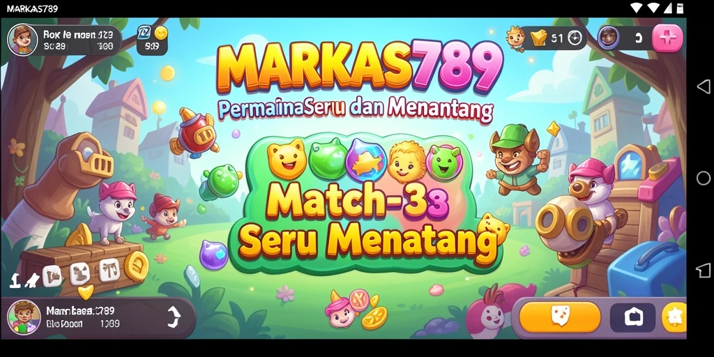 Tampilan gameplay menarik dari MARKAS789 yang penuh warna.