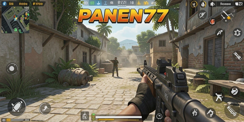 Tampilan gameplay seru di <strong>PANEN77</strong> dengan aksi tembak-menembak yang intens.