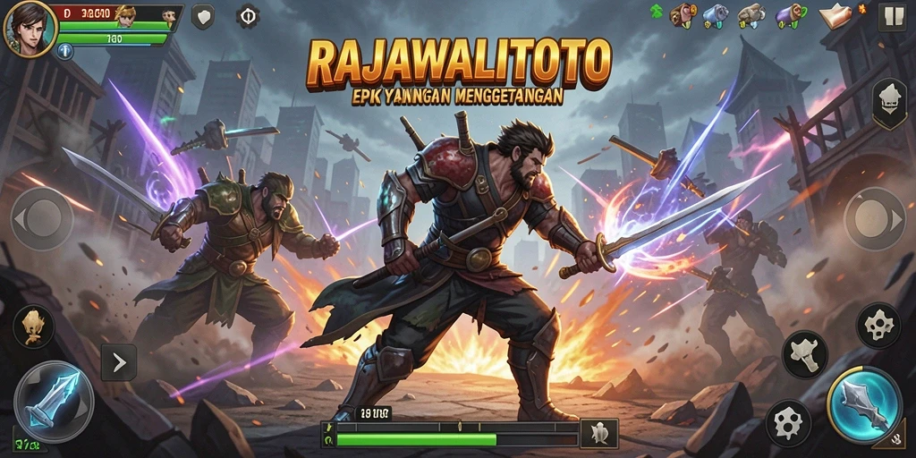 Tampilan gameplay RAJAWALITOTO yang mendebarkan saat bertarung.