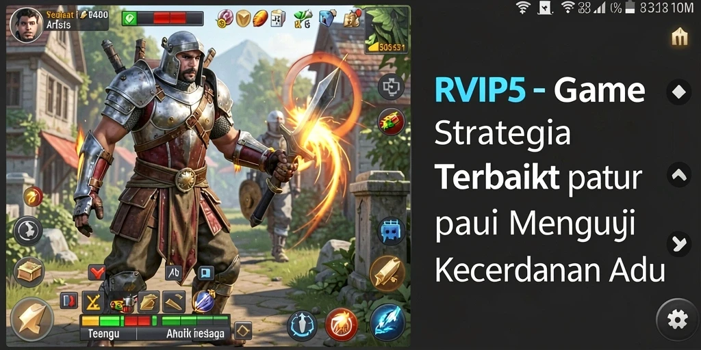 Tampilan antarmuka menarik dengan gameplay strategi SLG.