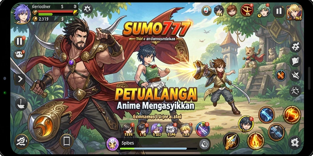 Tampilan gameplay menarik dari SUMO777 dengan karakter Anime yang unik.